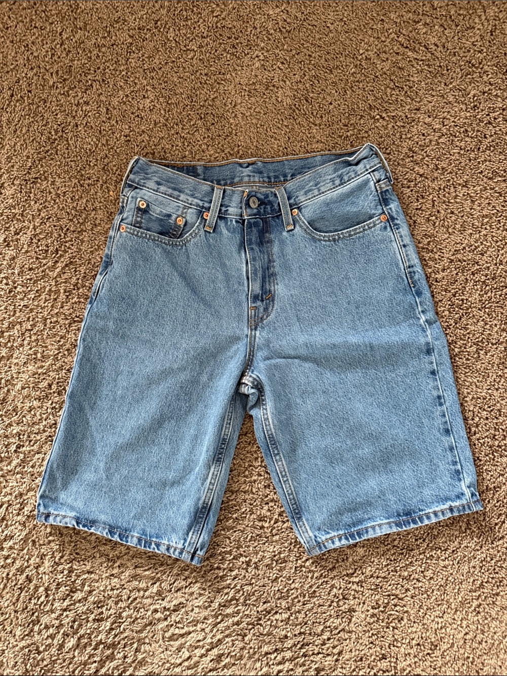 Levi's Light Blue Denim Knee-Length Shorts